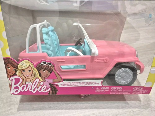 Barbie pink convertible jeep - barbie, convertible/jeep