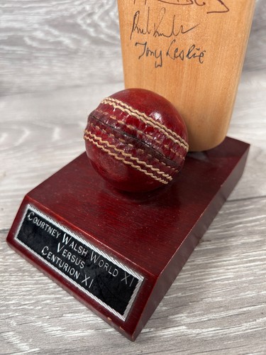 Autographed mini cricket - autographed,