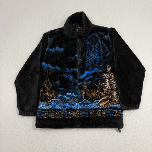 Vintage black mountain fleece - mountain,