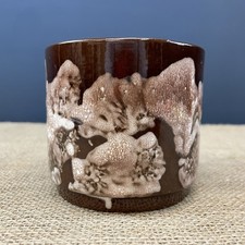 VINTAGE MID CENTURY WEST GERMAN ART POTTERY FAT LAVA GLAZE PLANT POT