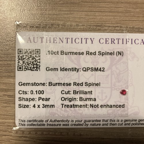 Burmese red spinel 10 - burmese, (n)