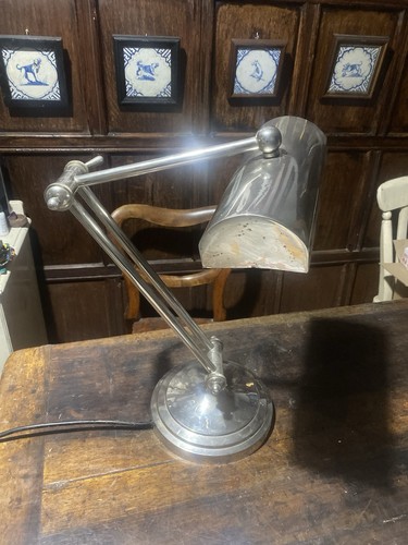 Chrome deco bankers - deco, lamp