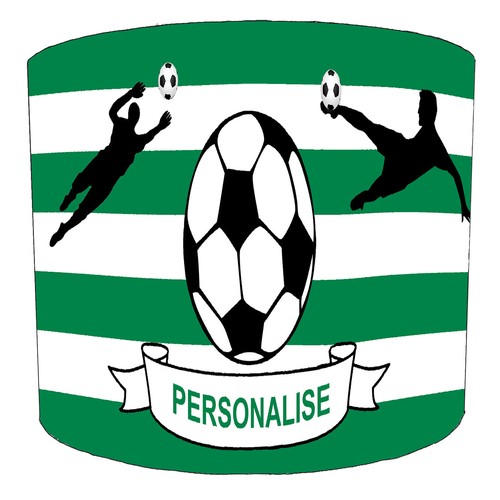 Green white hoops personalised - green,