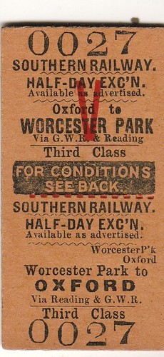 Railway ticket southern rly - southern,