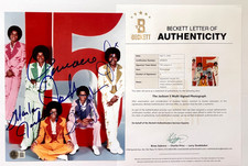 JACKSON 5 BAND SIGNED 8X10