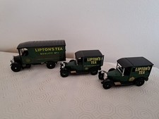 3 Lipton's Tea Model Vans Corgi & Matchbox