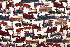 Vintage Toy Trains 100% Cotton