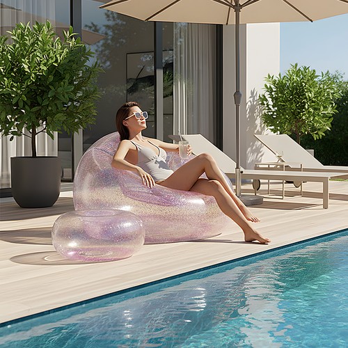 Clear inflatable chair - clear,