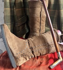 Hogl Brown Suede Studded Boots