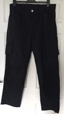 TROJAN Mens Work Trousers Size 36R   Black