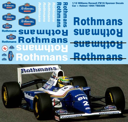 Decals for williams - 1/12,