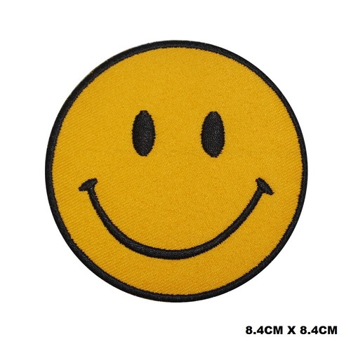 Happy face patch iron - patch,