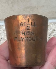 Pussers Rum 1/2 Gill HMS Plymouth Copper Measure