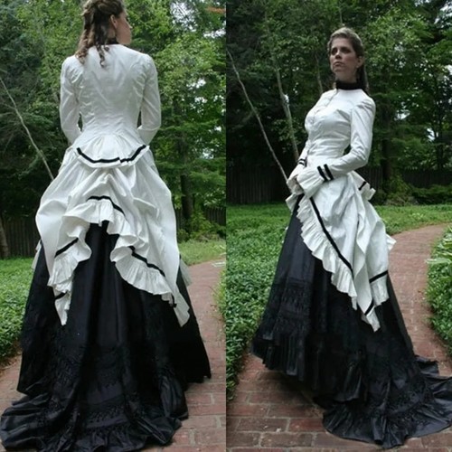 Black white victorian - black,