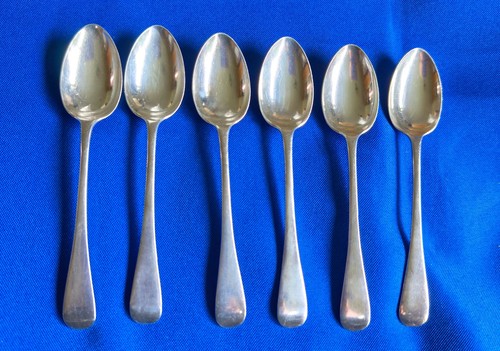 Six sterling silver teaspoons - sterling,