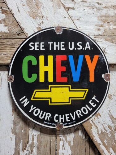 Vintage chevrolet porcelain - chevrolet,