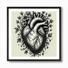 Heart Tattoo 1 Art Print