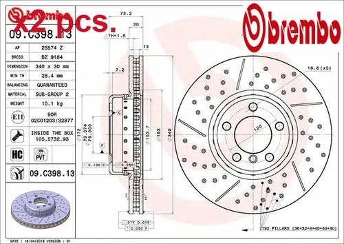 Pcs front brake - pcs,