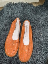 DAMART Ladies  Flat Comfy SHOES IN ORANGE COLOUR SIZE 38/5E