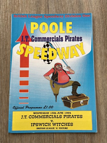 Poole speedway programme - speedway, 15th