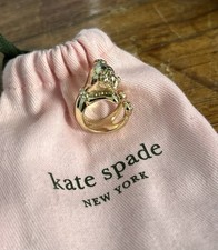Beautiful Kate Spade Puppy Ring in gold  and  Crystal
