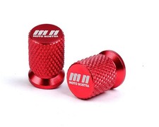 Valve Caps Set 2 Piece CNC Red