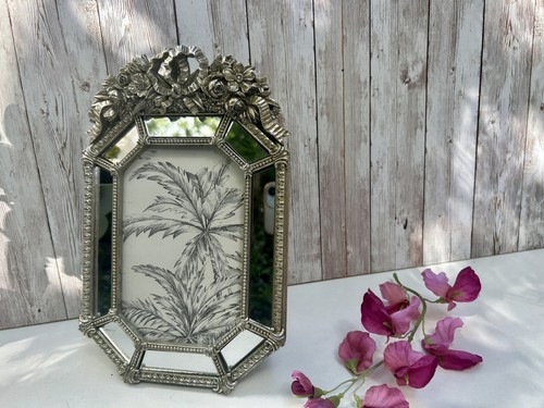 Glass photo frame silver - glass,