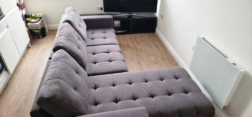 Grey right hand corner - grey, sofa