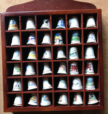 Wooden Thimble Display Case