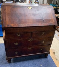 Georgian Antique Mahogany Bureau Desk with Secret Drawers