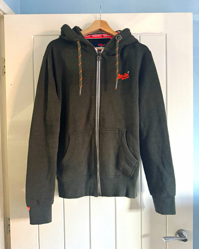 Superdry orange label zip - label,