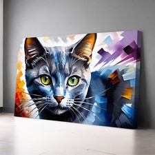 Russian Blue Cat #1 Abstract