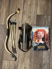 Disney Store Exclusive Brave Merida Bow Arrow Quiver Archery Set & Wig Used