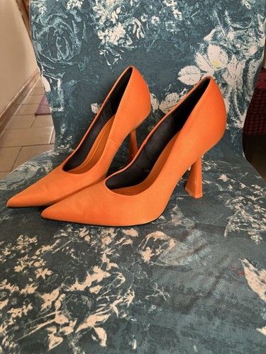 Orange zara heels size - orange,