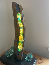 Driftwood and resin lamp handmade unique 