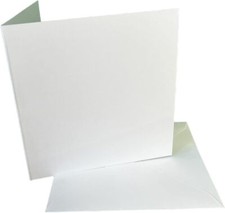 5 x 5" White Card Blanks &