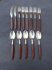 13 Pieces of Vintage Firth Staybrite Glosswood Cutlery