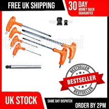 6PC BALL POINT END LONG REACH T HANDLE ALLEN SCREWDRIVER HEX KEY SET H2-H8MM