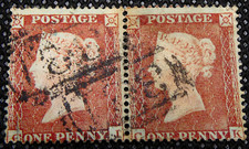 GB QVPair of PENNY RED STAR