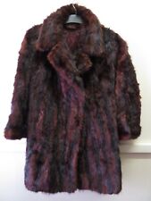 Vintage Dyed Musquash Fur Coat. Med/Large. 32" Long