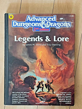LEGENDS & LORE ADVANCED DUNGEONS & DRAGONS 2ND EDITION 2108 HARDBACK BOOK TSR