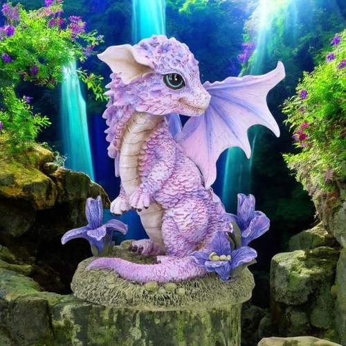 Cute lavender dragon - cute, figurine