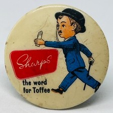 Vintage Sharp's Toffee Promo Pin Lapel Badge Confectionary Advertising Sweets