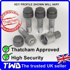 45MM LONG LOCKING WHEEL BOLTS - AUDI WITH SPACERS ALLOY NUT M14x1.5 RADIUS [MDe]