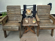Two Wooden Garden Chairs In Need of TLC