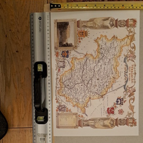 Vintage county map west - vintage,