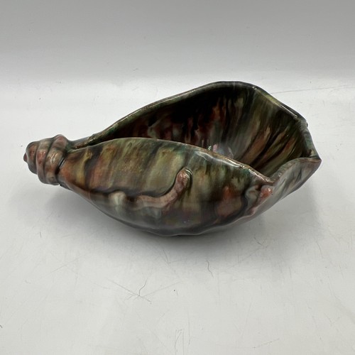 Vintage italian pottery conch - italian,