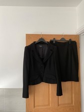 Hobbs London Suit Size 12 Black  Flaw on back of skirt see last photo