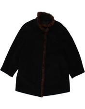 HUCKE Womens Oversized Overcoat UK 18 XL Black CM16