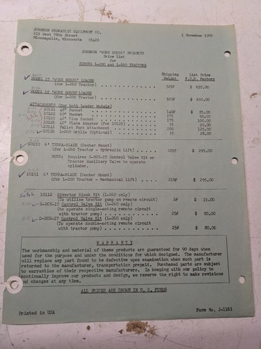 1972 johnson work horse - johnson,